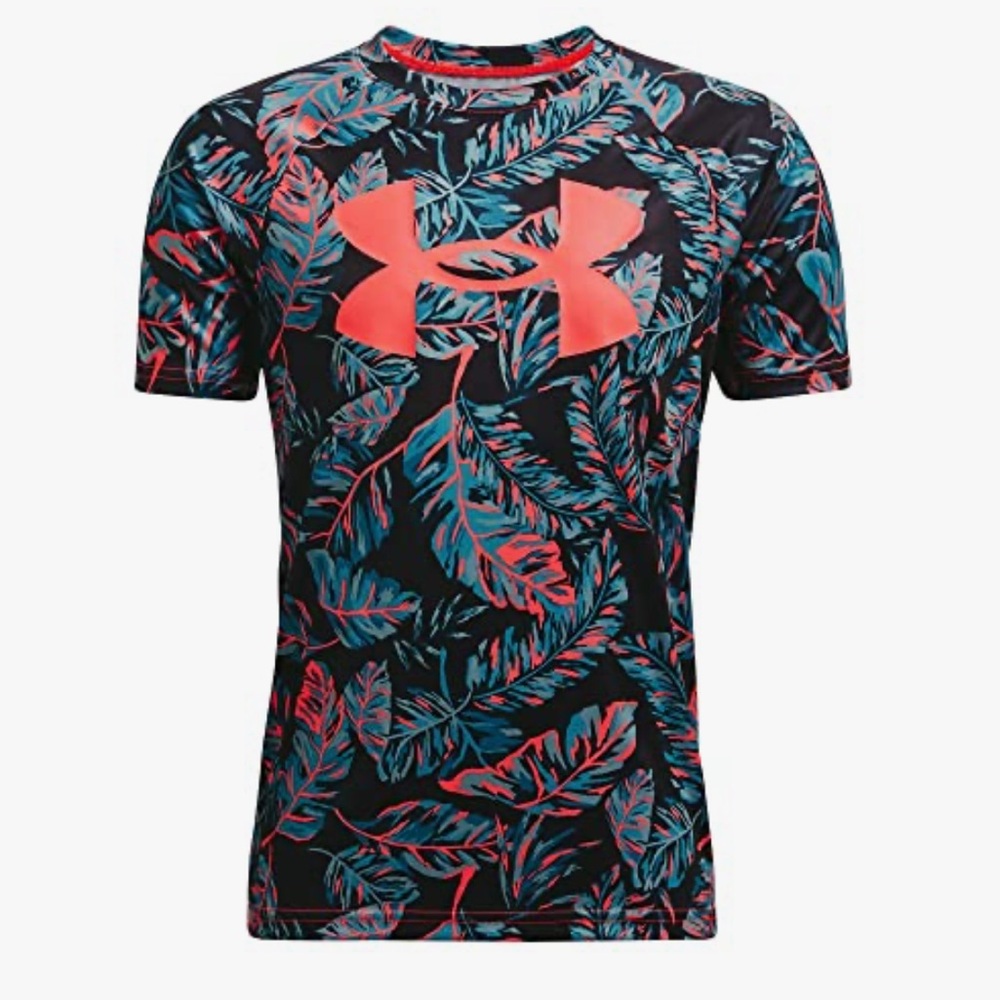 UNDER ARMOUR Tech Big Logo Printed Short-sleeve T-Shirt Boys size L